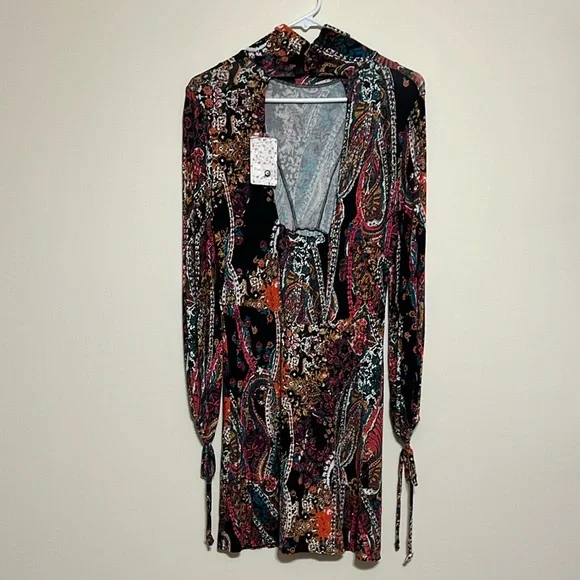 NWT Free People All Dolled Up Paisley Dress Sz Small - Picture 4 of 9